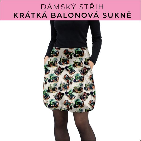 Dámský střih - balonová krátká sukně