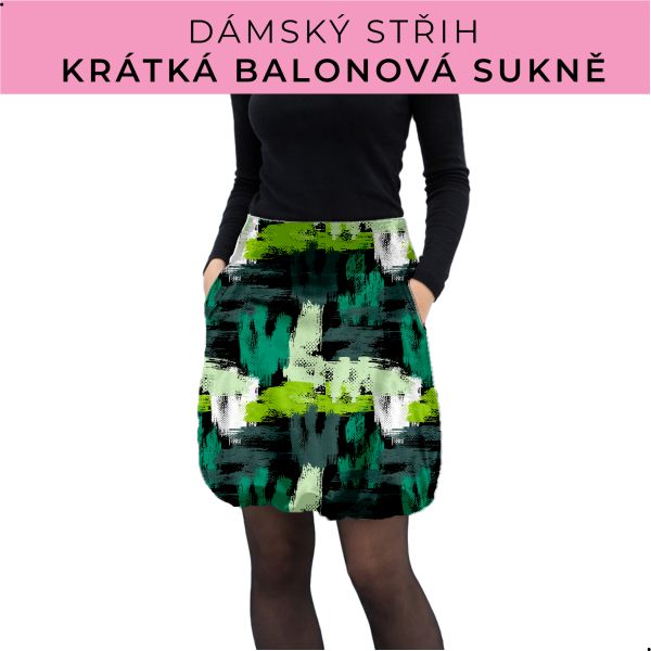 Dámský střih - balonová krátká sukně