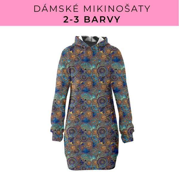 DÁMSKÝ střih - Mikinošaty 2-3 barvy