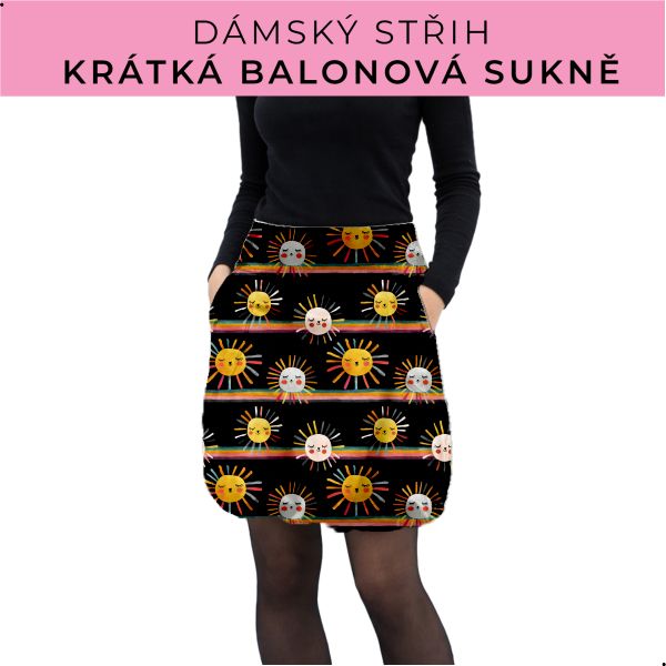 Dámský střih - balonová krátká sukně