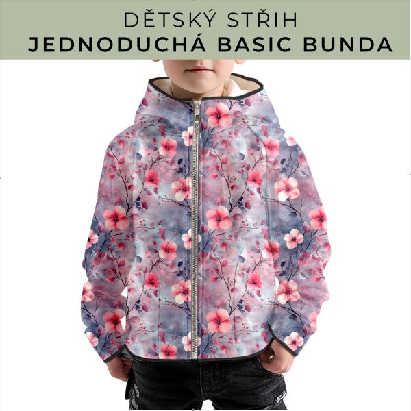 Dětský střih - jednoduchá dětská BASIC  bunda
