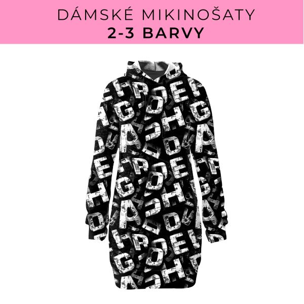 DÁMSKÝ střih - Mikinošaty 2-3 barvy