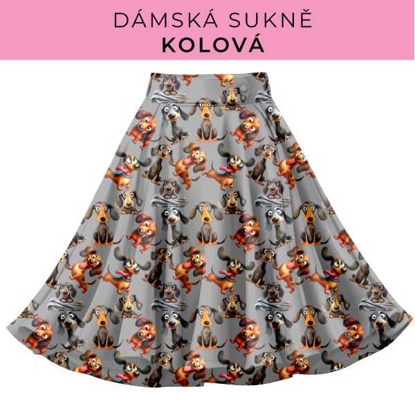 DÁMSKÝ střih - Kolová sukně