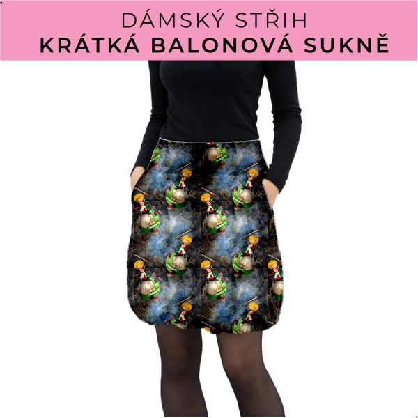 Dámský střih - balonová krátká sukně