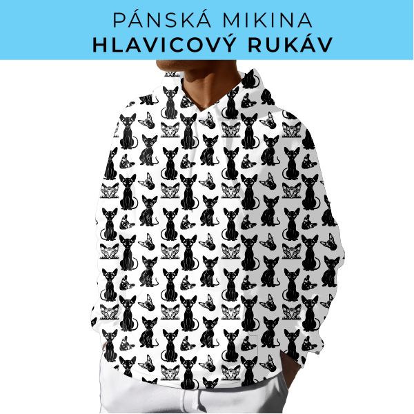 PÁNSKÝ střih - mikina s kapucí