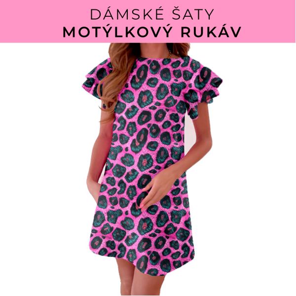 DÁMSKÝ střih - šaty s motýlkovým rukávem