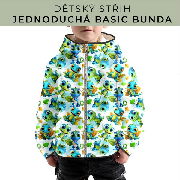 Dětský střih - jednoduchá dětská BASIC  bunda