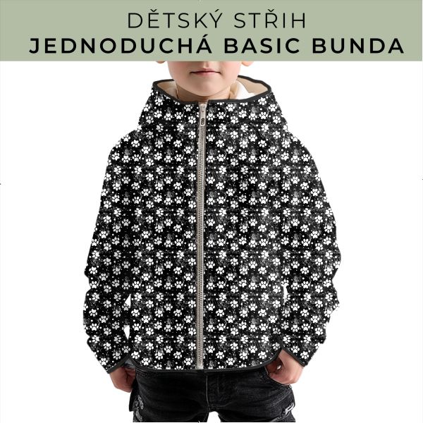 Dětský střih - jednoduchá dětská BASIC  bunda