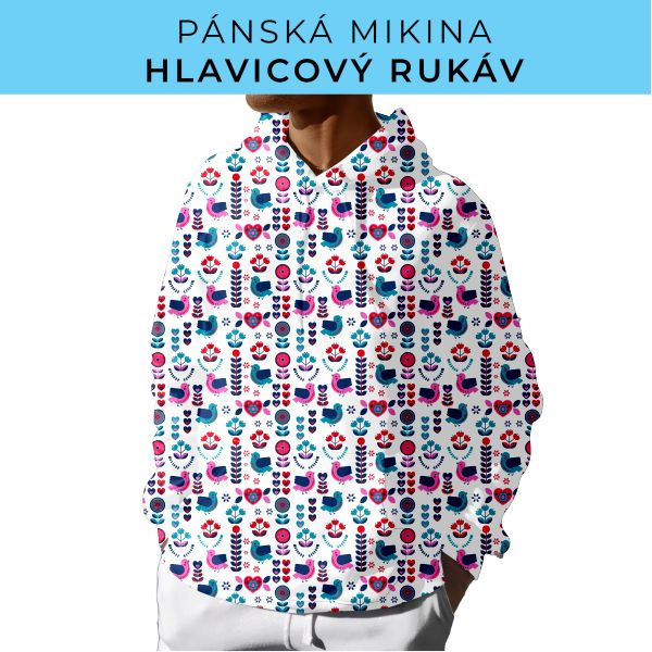 PÁNSKÝ střih - mikina s kapucí