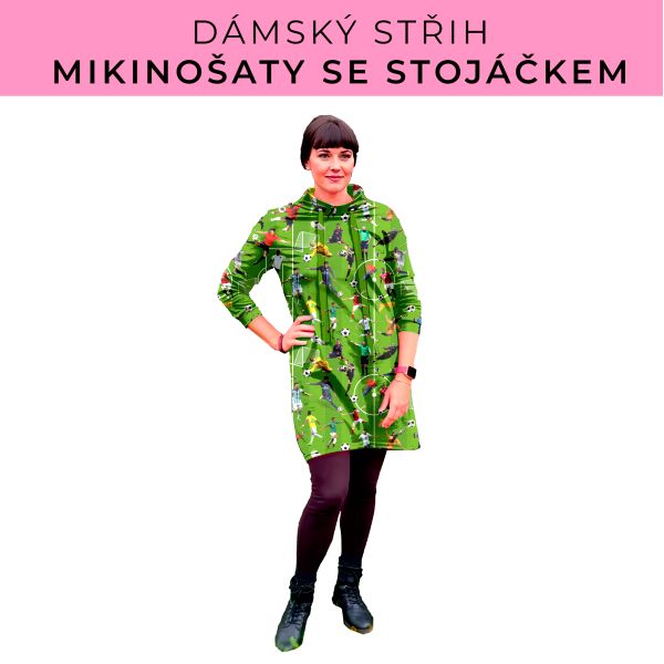 Dámský střih - mikinové šaty se stojáčkem