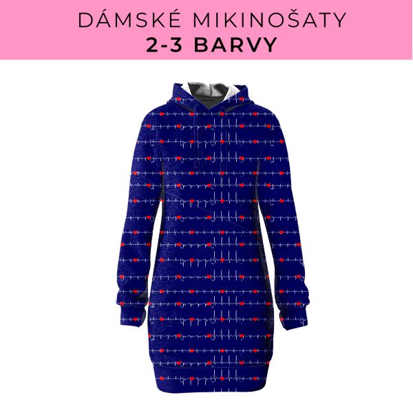 DÁMSKÝ střih - Mikinošaty 2-3 barvy