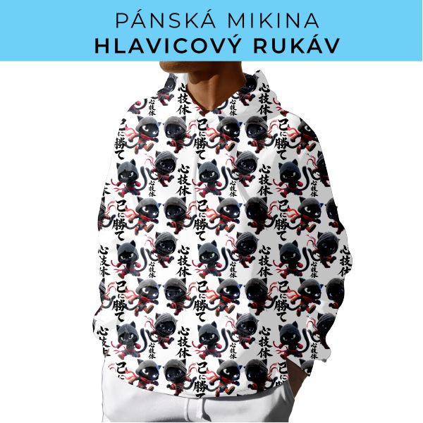 PÁNSKÝ střih - mikina s kapucí