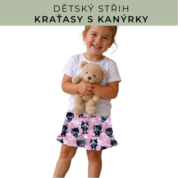 Dětský střih - Kraťásky s kanýrkem