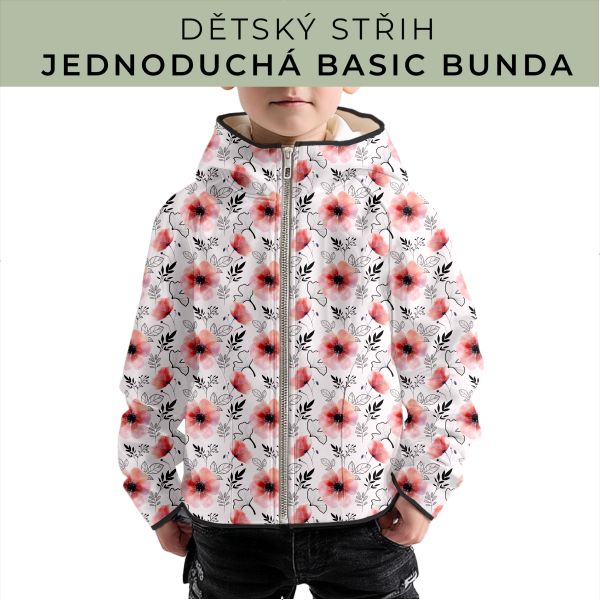 Dětský střih - jednoduchá dětská BASIC  bunda