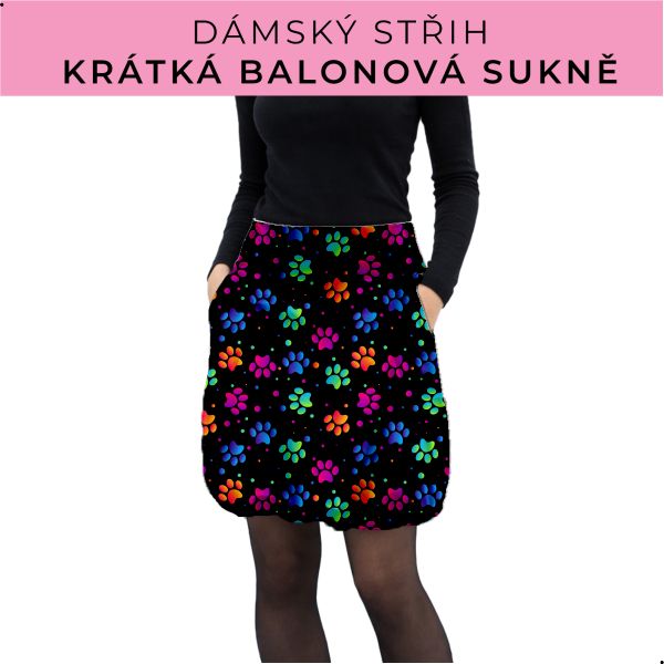 Dámský střih - balonová krátká sukně