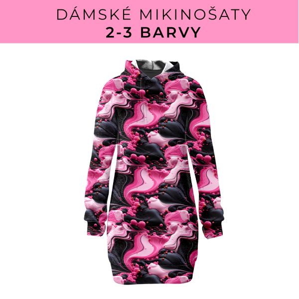 DÁMSKÝ střih - Mikinošaty 2-3 barvy