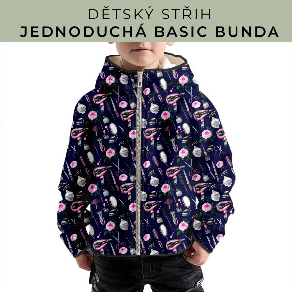 Dětský střih - jednoduchá dětská BASIC  bunda