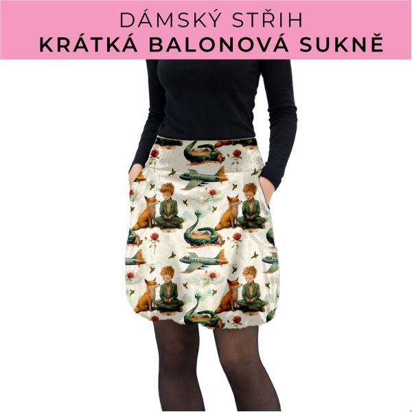Dámský střih - balonová krátká sukně