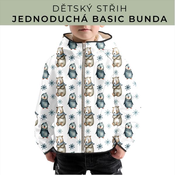 Dětský střih - jednoduchá dětská BASIC  bunda