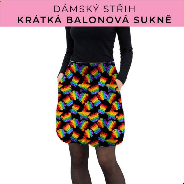 Dámský střih - balonová krátká sukně