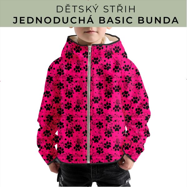 Dětský střih - jednoduchá dětská BASIC  bunda