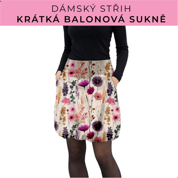 Dámský střih - balonová krátká sukně