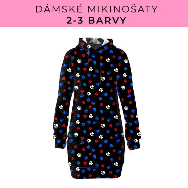 DÁMSKÝ střih - Mikinošaty 2-3 barvy