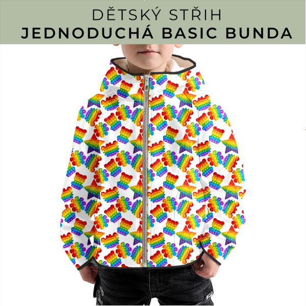 Dětský střih - jednoduchá dětská BASIC  bunda