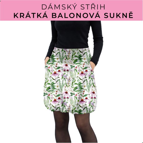Dámský střih - balonová krátká sukně