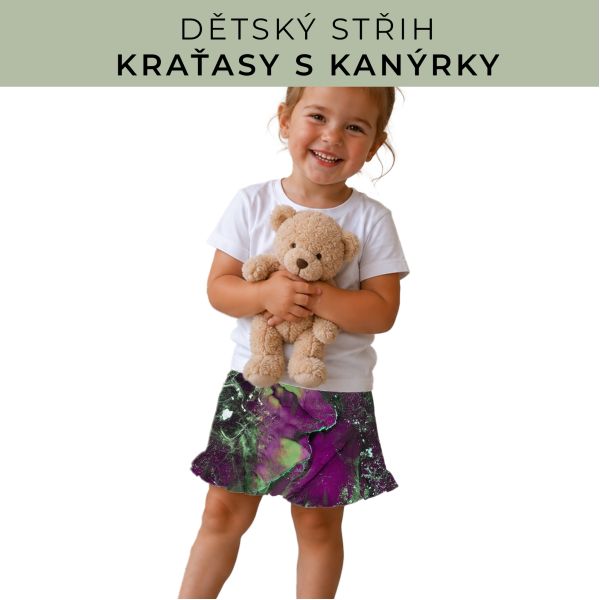 Dětský střih - Kraťásky s kanýrkem