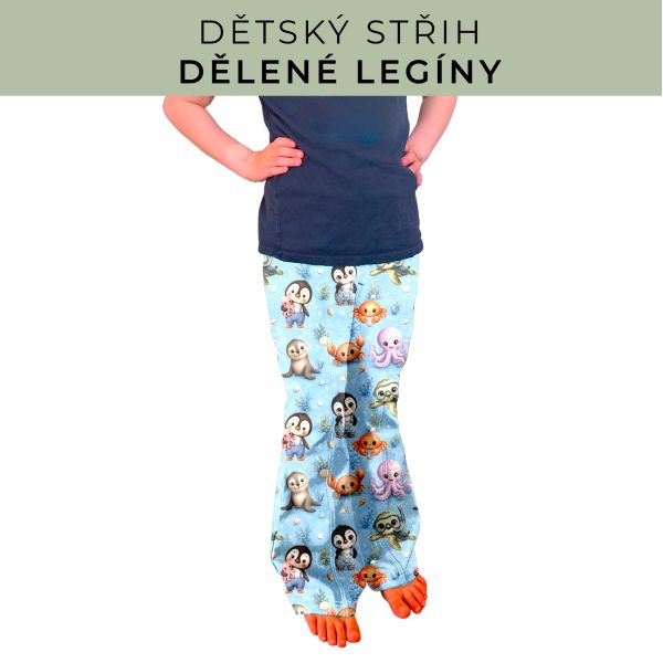 Dětský střih - Dělené legíny