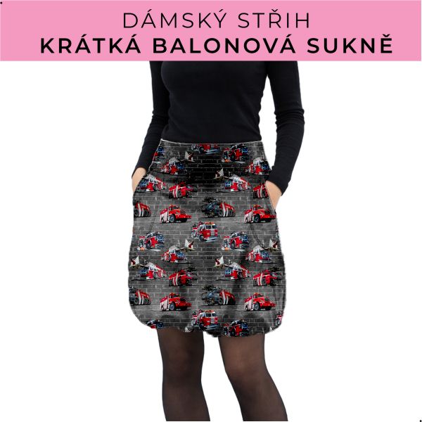 Dámský střih - balonová krátká sukně