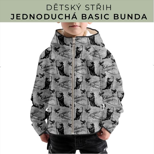 Dětský střih - jednoduchá dětská BASIC  bunda