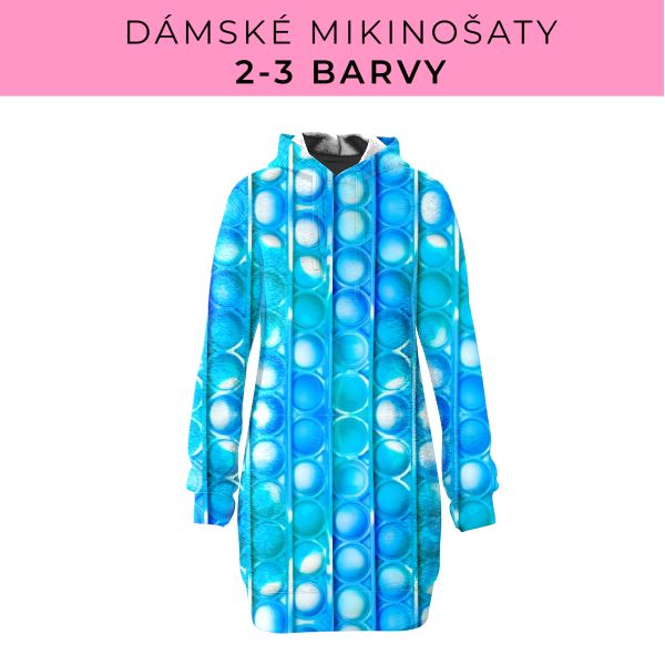 DÁMSKÝ střih - Mikinošaty 2-3 barvy
