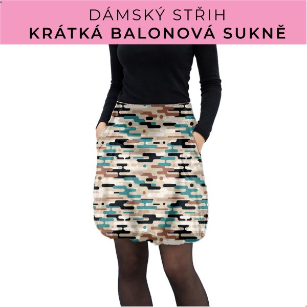 Dámský střih - balonová krátká sukně