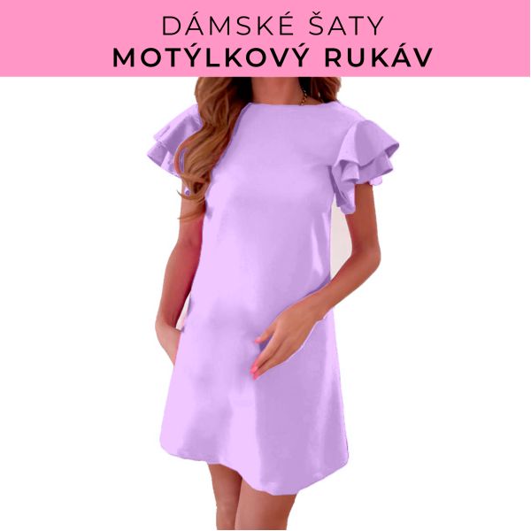DÁMSKÝ střih - šaty s motýlkovým rukávem