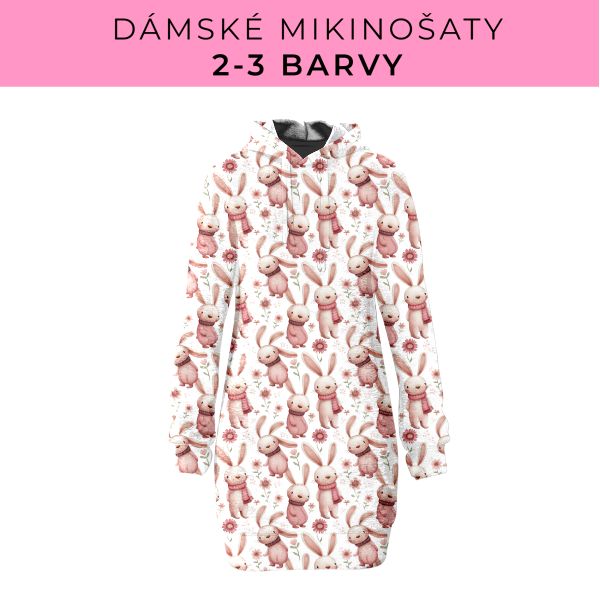 DÁMSKÝ střih - Mikinošaty 2-3 barvy