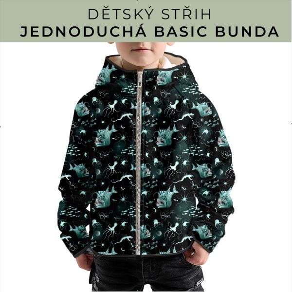 Dětský střih - jednoduchá dětská BASIC  bunda