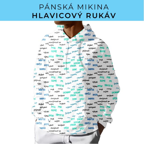 PÁNSKÝ střih - mikina s kapucí