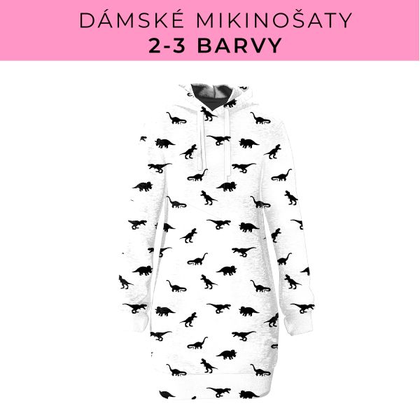 DÁMSKÝ střih - Mikinošaty 2-3 barvy