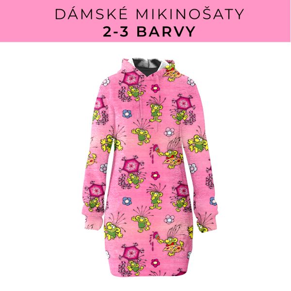 DÁMSKÝ střih - Mikinošaty 2-3 barvy