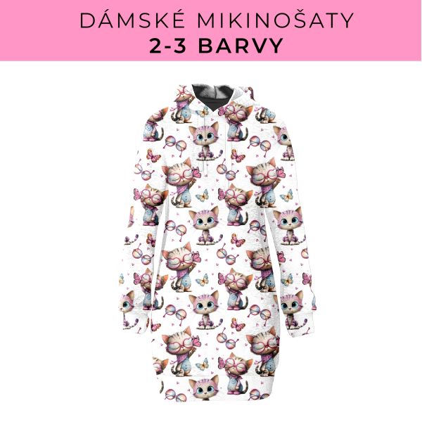 DÁMSKÝ střih - Mikinošaty 2-3 barvy