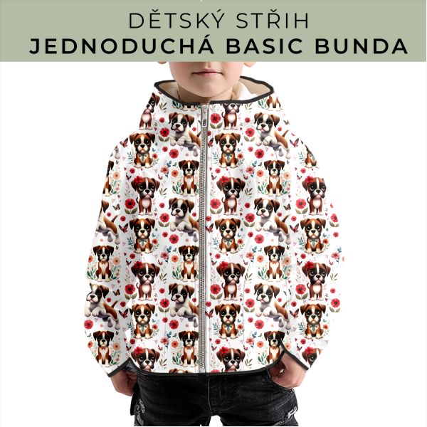Dětský střih - jednoduchá dětská BASIC  bunda