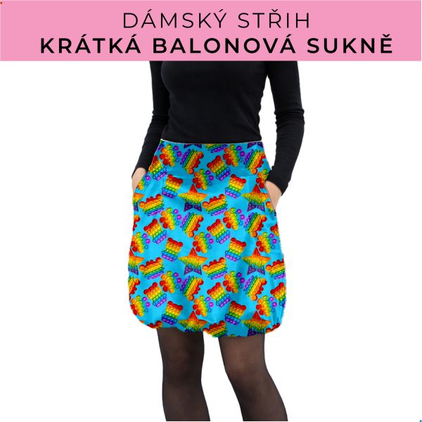 Dámský střih - balonová krátká sukně