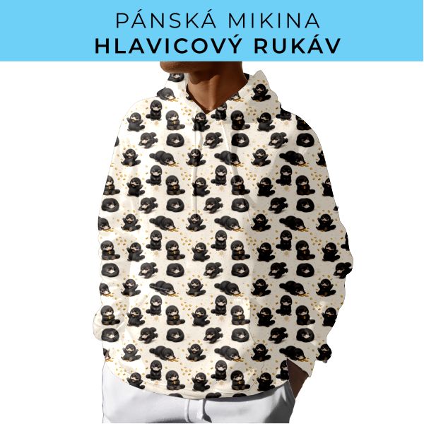 PÁNSKÝ střih - mikina s kapucí
