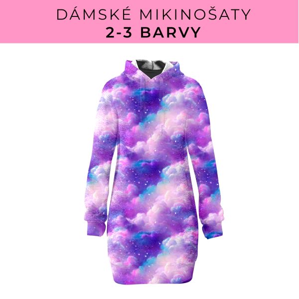 DÁMSKÝ střih - Mikinošaty 2-3 barvy