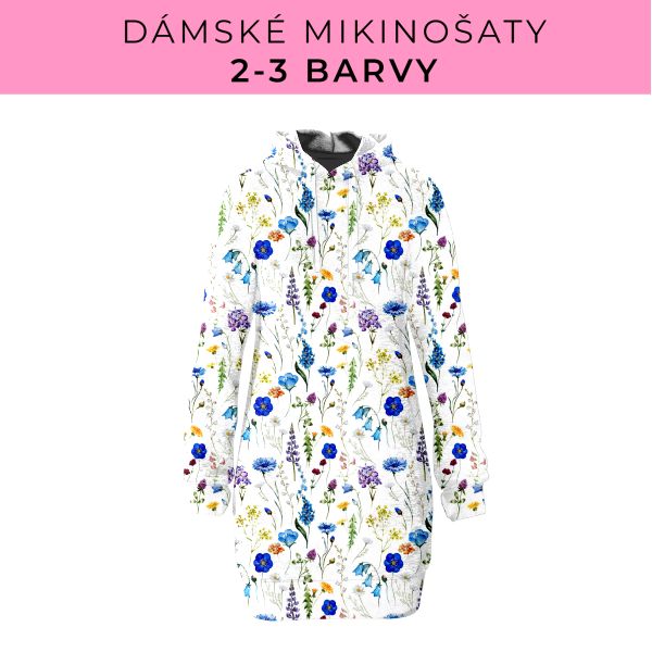 DÁMSKÝ střih - Mikinošaty 2-3 barvy