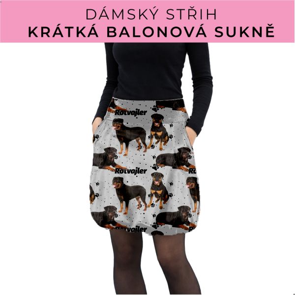 Dámský střih - balonová krátká sukně