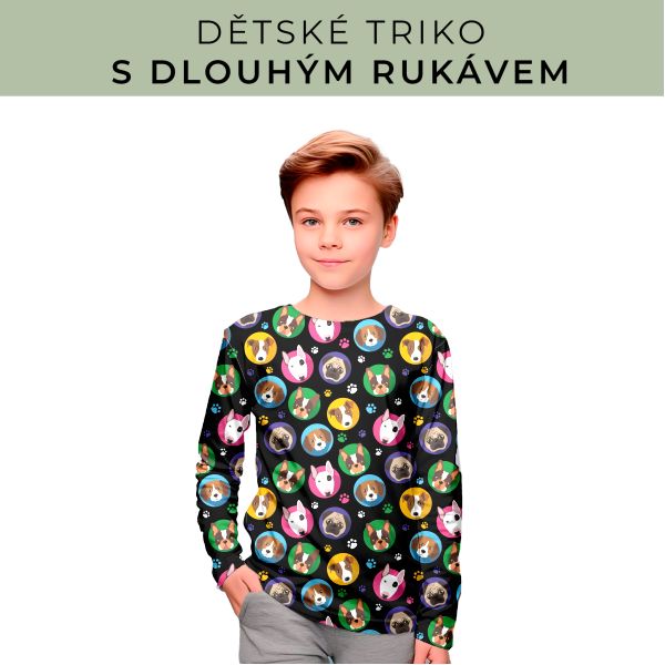 DĚTSKÝ střih - triko dlouhý rukáv