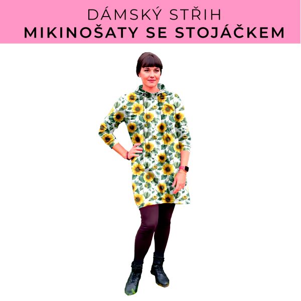 Dámský střih - mikinové šaty se stojáčkem